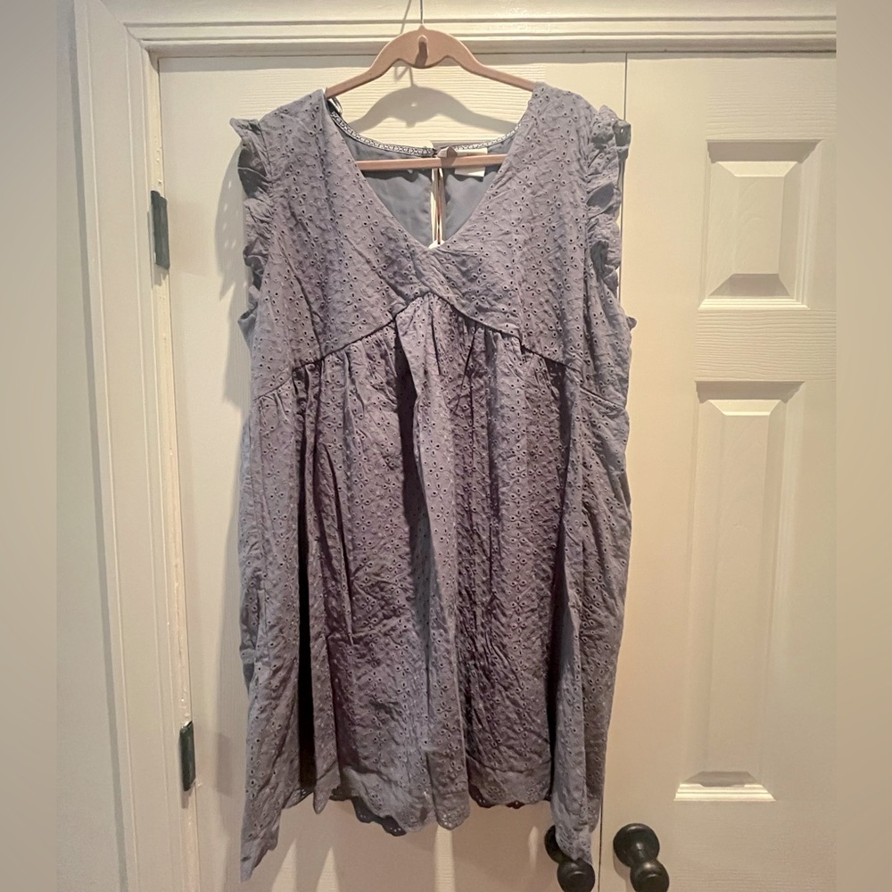 NWOT periwinkle eyelet summer dress